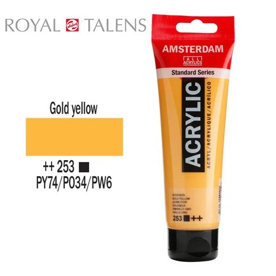 Φωτογραφία προϊόντος: Ακρυλικό Χρώμα Royal Talens Amsterdam 120ml 253 Gold Yellow 17092532
