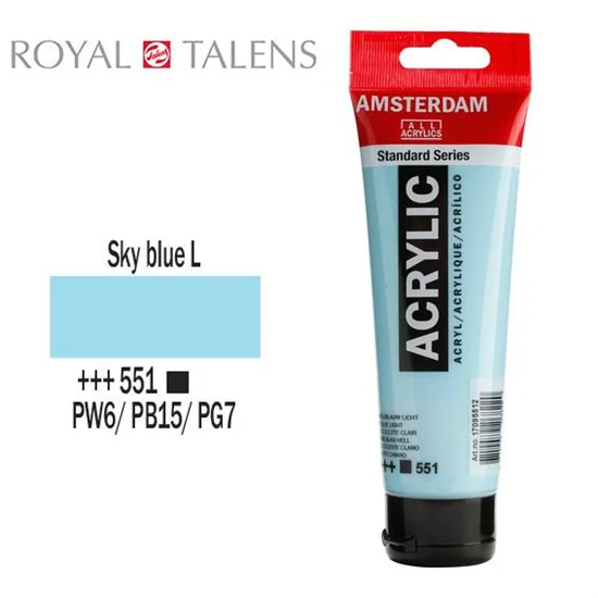 Φωτογραφία προϊόντος: Ακρυλικό Χρώμα Royal Talens Amsterdam 120ml 551 Sky Blue Light 17095512