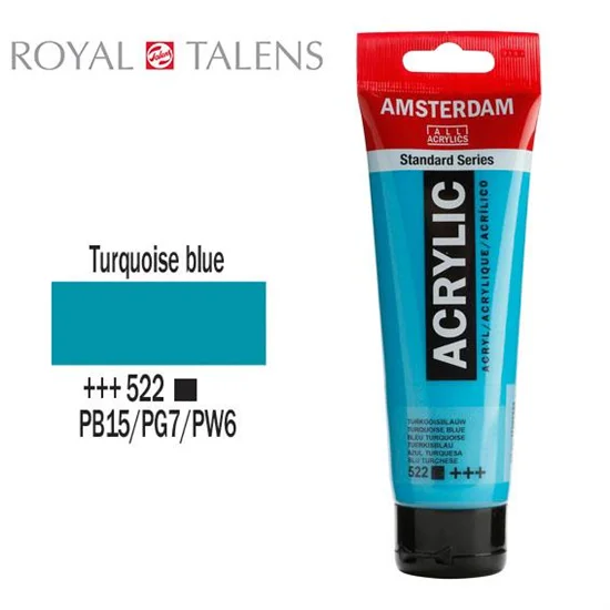 Φωτογραφία προϊόντος: Ακρυλικό Χρώμα Royal Talens Amsterdam 120ml 522 Turquoise Blue 17095222