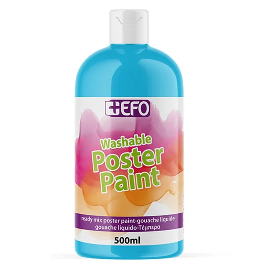 Φωτογραφία προϊόντος: Τέμπερα +Efo Poster Paint 500ml 1τμχ Κυανό 385510