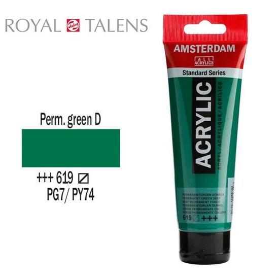 Φωτογραφία προϊόντος: Ακρυλικό Χρώμα Royal Talens Amsterdam 120ml 619 Permanent Green Deep 17096192