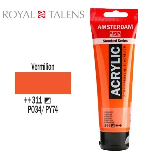 Φωτογραφία προϊόντος: Ακρυλικό Χρώμα Royal Talens Amsterdam 120ml 311 Vermillion 17093112