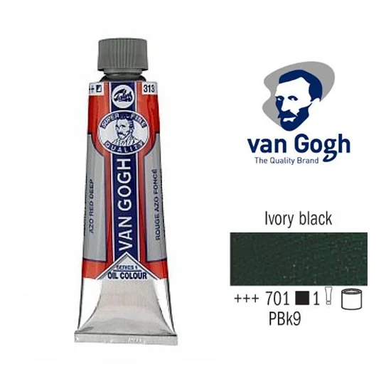 Φωτογραφία προϊόντος: Χρώμα Λαδιού Royal Talens Van Gogh 20ml Ivory Black 701 2047013