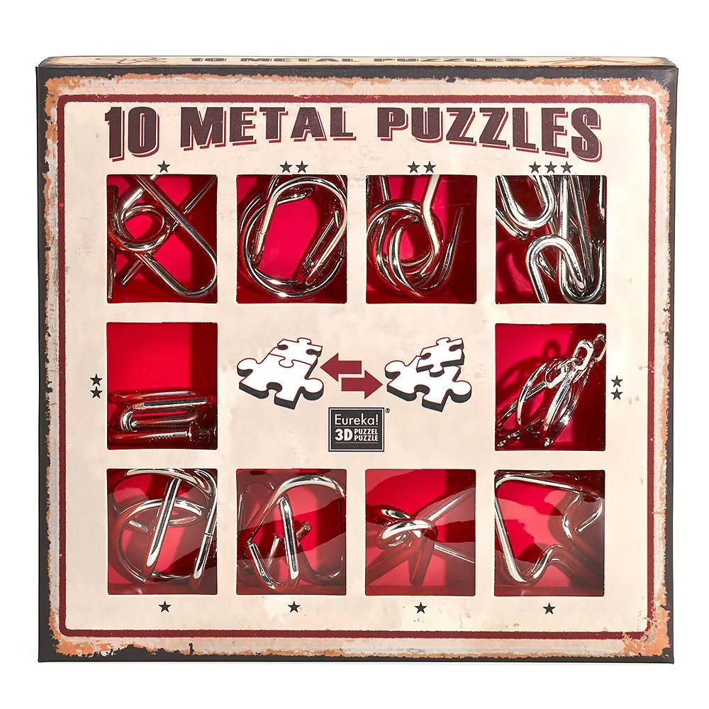 Φωτογραφία προϊόντος: Professor Puzzle 10 Μεταλικοί Γρύφοι Eureka Κόκκινο Σετ 8+ Ετών PF10-R
