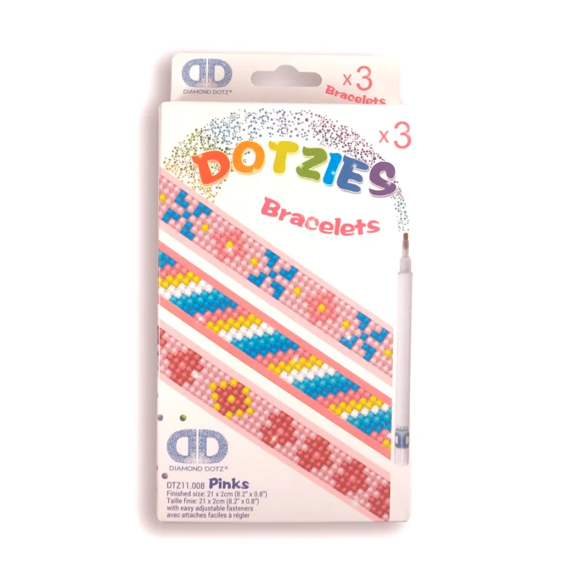 Φωτογραφία προϊόντος: Σετ 3 Βραχιόλια Diamond Dotz Pinks 2x21cm DTZ11.008