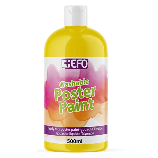 Φωτογραφία προϊόντος: Τέμπερα +Efo Poster Paint 500ml 1τμχ Κίτρινο 385502