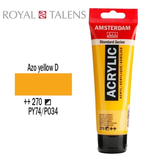 Φωτογραφία προϊόντος: Ακρυλικό Χρώμα Royal Talens Amsterdam 120ml 270 Azo Yellow Deep 17092702