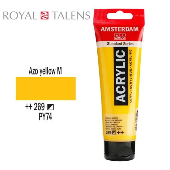 Φωτογραφία προϊόντος: Ακρυλικό Χρώμα Royal Talens Amsterdam 120ml 269 Azo Yellow Medium 17092692