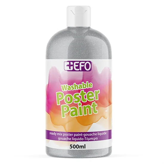 Φωτογραφία προϊόντος: Τέμπερα +Efo Poster Paint 500ml 1τμχ Ασημί 385592