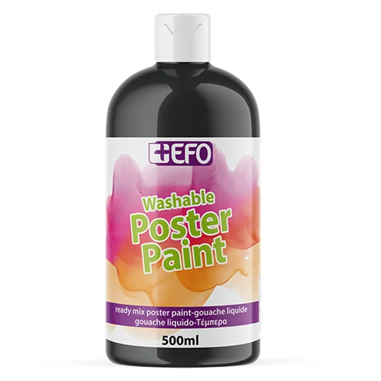 Φωτογραφία προϊόντος: Τέμπερα +Efo Poster Paint 500ml 1τμχ Μαύρο 385514
