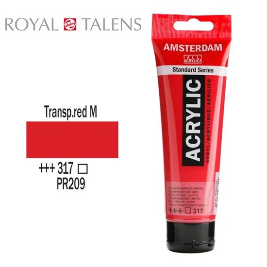 Φωτογραφία προϊόντος: Ακρυλικό Χρώμα Royal Talens Amsterdam 120ml 317 Transparent Red Medium 17093172