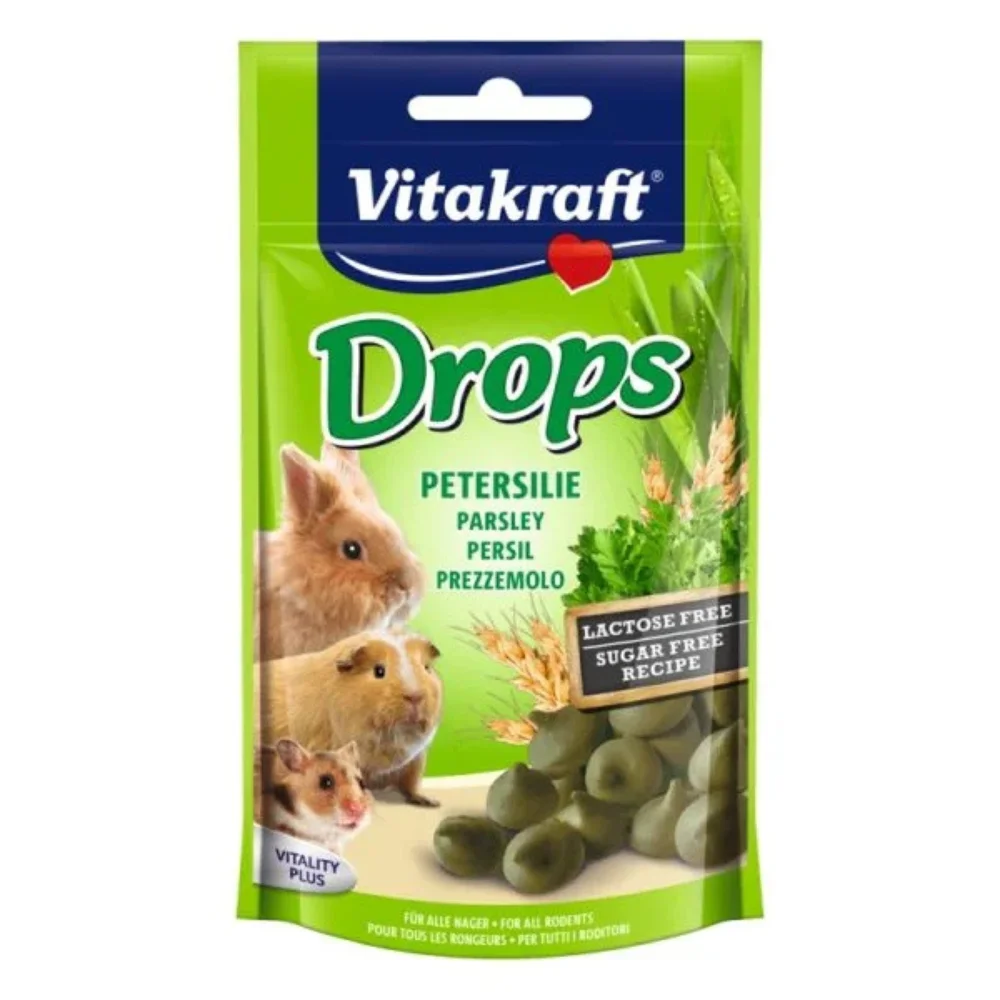 Φωτογραφία προϊόντος: Vitakraft Drops Vegetable 75g – Λιχουδιά για Τρωκτικά με Μαϊντανό