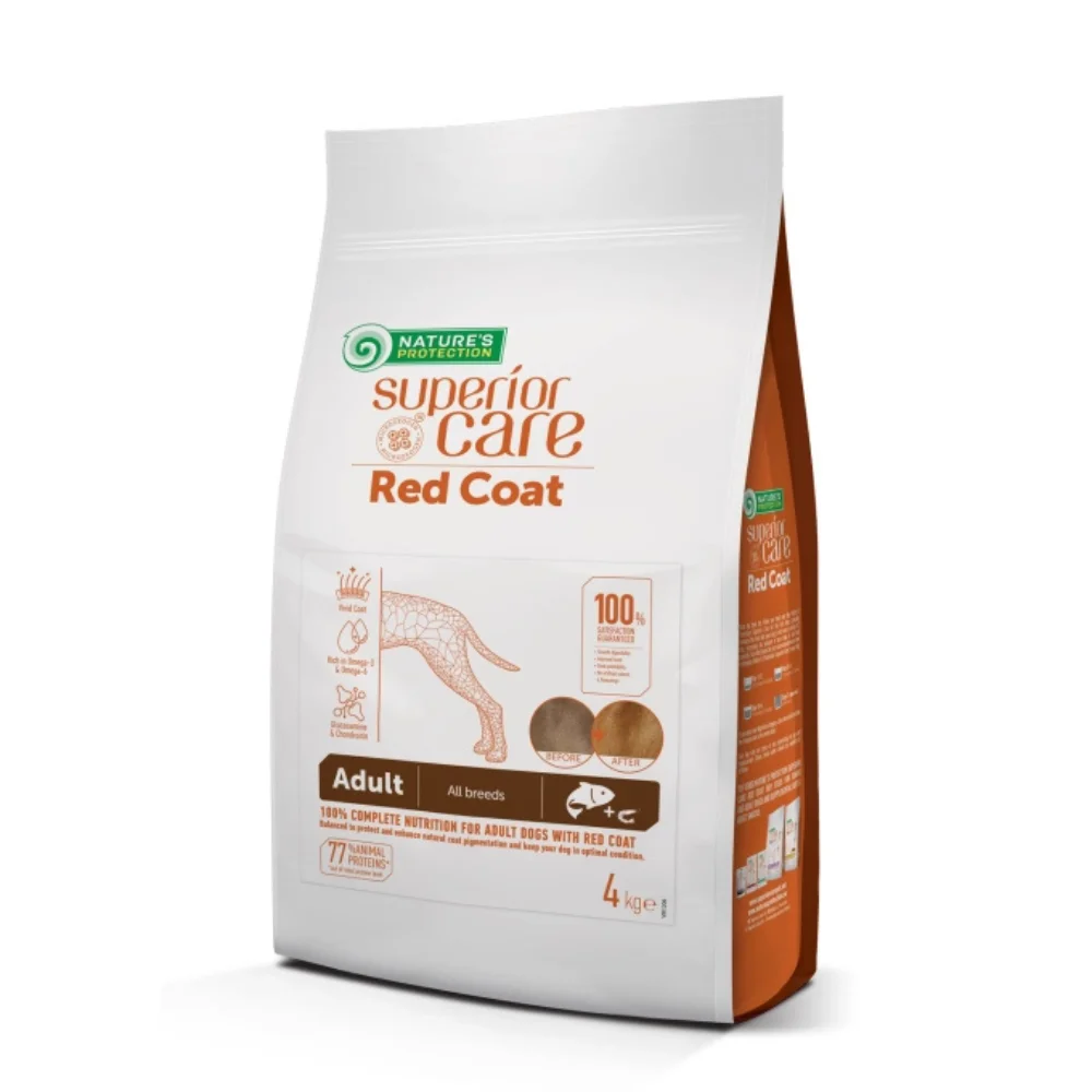 Φωτογραφία προϊόντος: Nature's Protection Nature’s Protection Superior Care Red Coat Adult All Breeds Grain Free με Σολομό 4kg