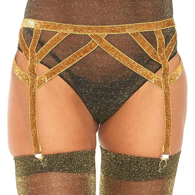 Φωτογραφία προϊόντος: LEG AVENUE LUREX ELASTIC GARTER BELT ONE SIZE