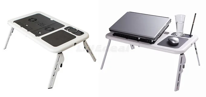 Φωτογραφία προϊόντος: OEM Τραπεζάκι Laptop e-Table αναδιπλούμενο, με 2 ανεμιστήρες ψύξης