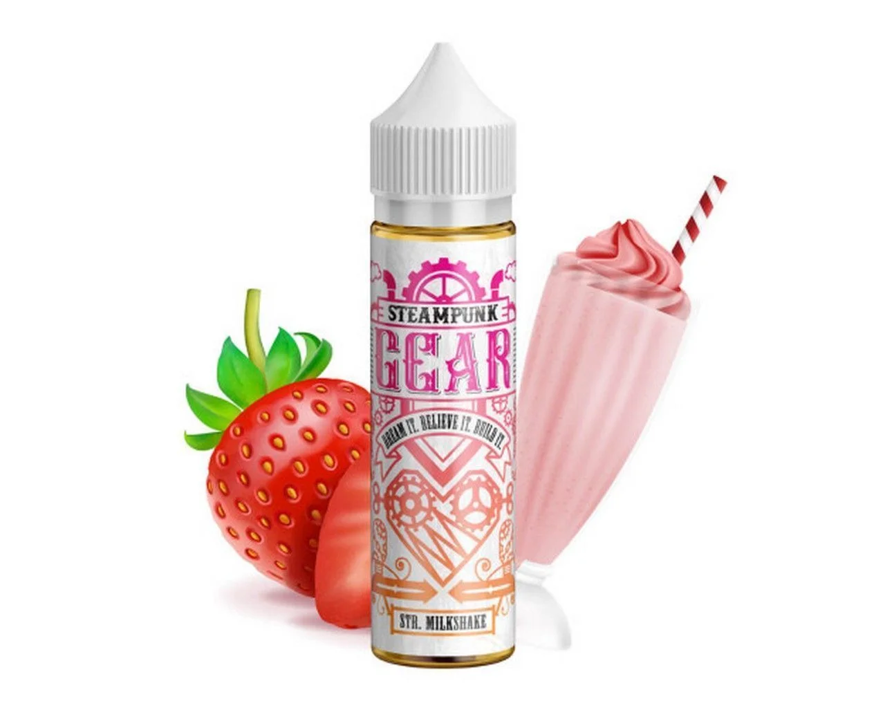 Φωτογραφία προϊόντος: Steampunk Gear Flavor Shots Strawberry Milkshake 20ml/60ml