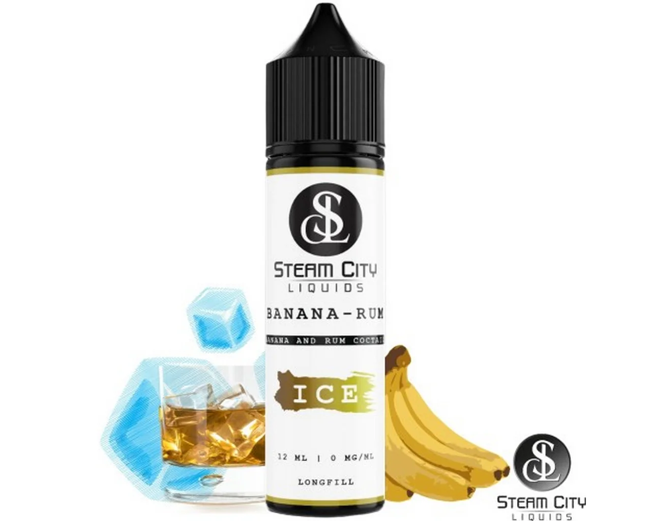 Φωτογραφία προϊόντος: Steam City Flavour Shot Banana Rum ice 60ml