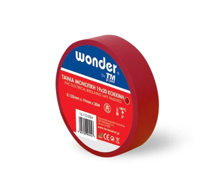 Φωτογραφία προϊόντος: OEM TAINIA MONOTIKH 19X20 ΚΟΚΚΙΝΗ WONDER