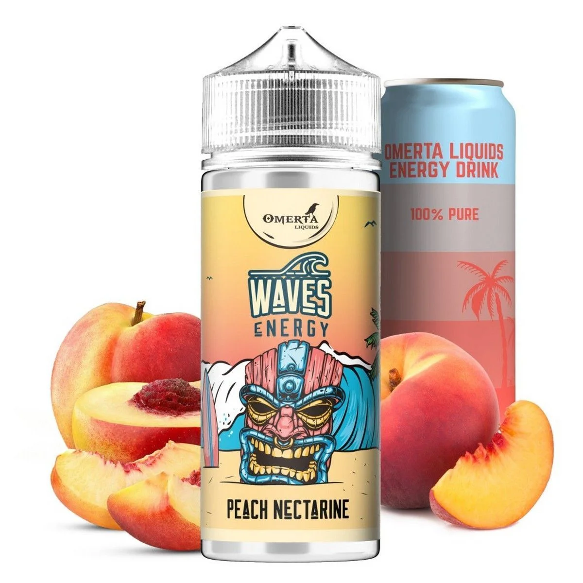 Φωτογραφία προϊόντος: Omerta Waves Energy Flavor Shot Peach Nectarine 30ml/120ml