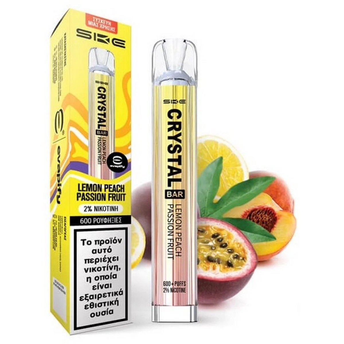 Φωτογραφία προϊόντος: SKE Crystal Bar Disposable Lemon Peach Passion Fruit 2ml | 20mg