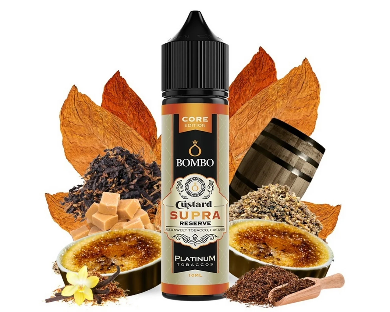 Φωτογραφία προϊόντος: Bombo Platinum Tobaccos Custard Supra Aldonza 10ml/60ml