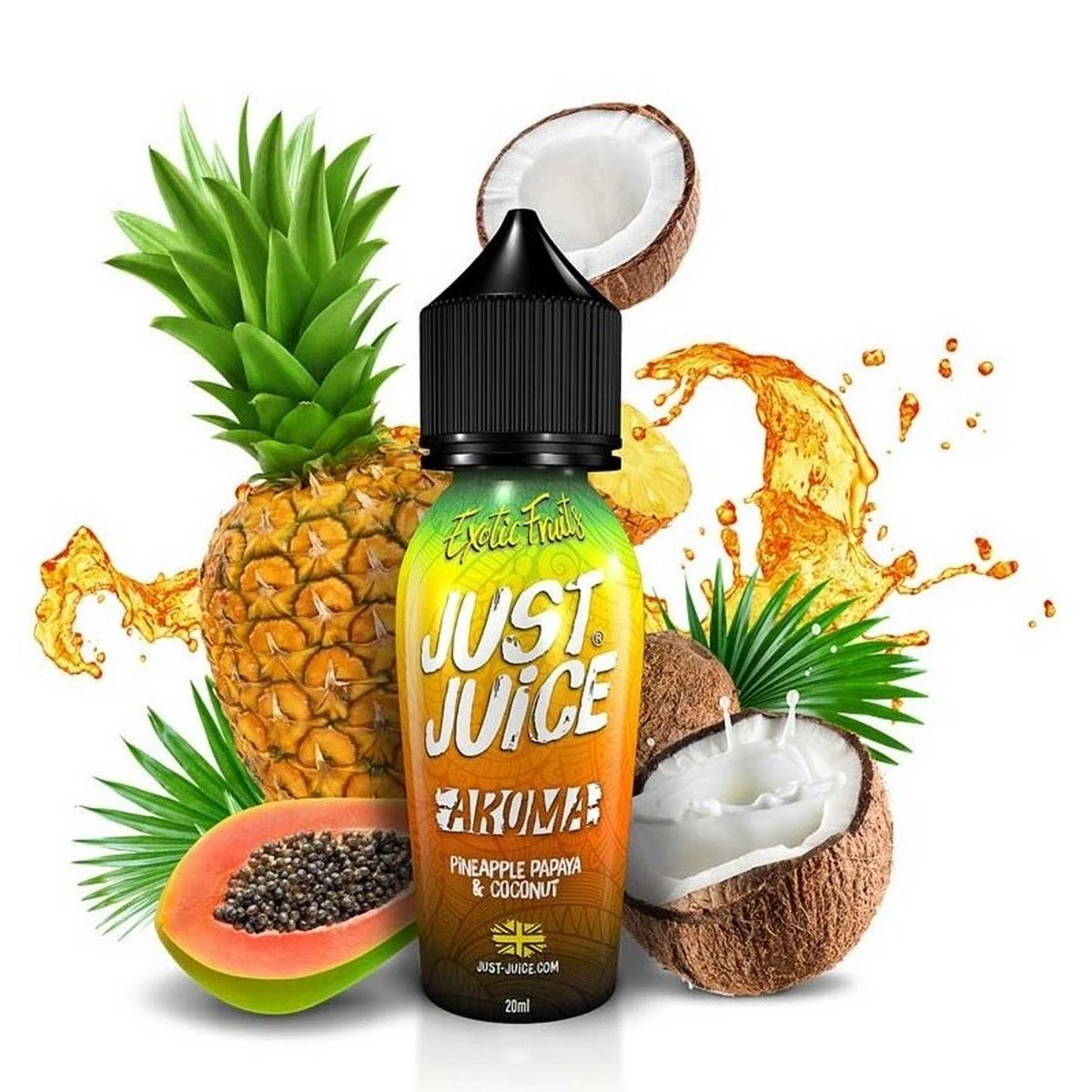 Φωτογραφία προϊόντος: Just Juice Flavour Shot Pineapple Papaya + Coconut 20ml/60ml