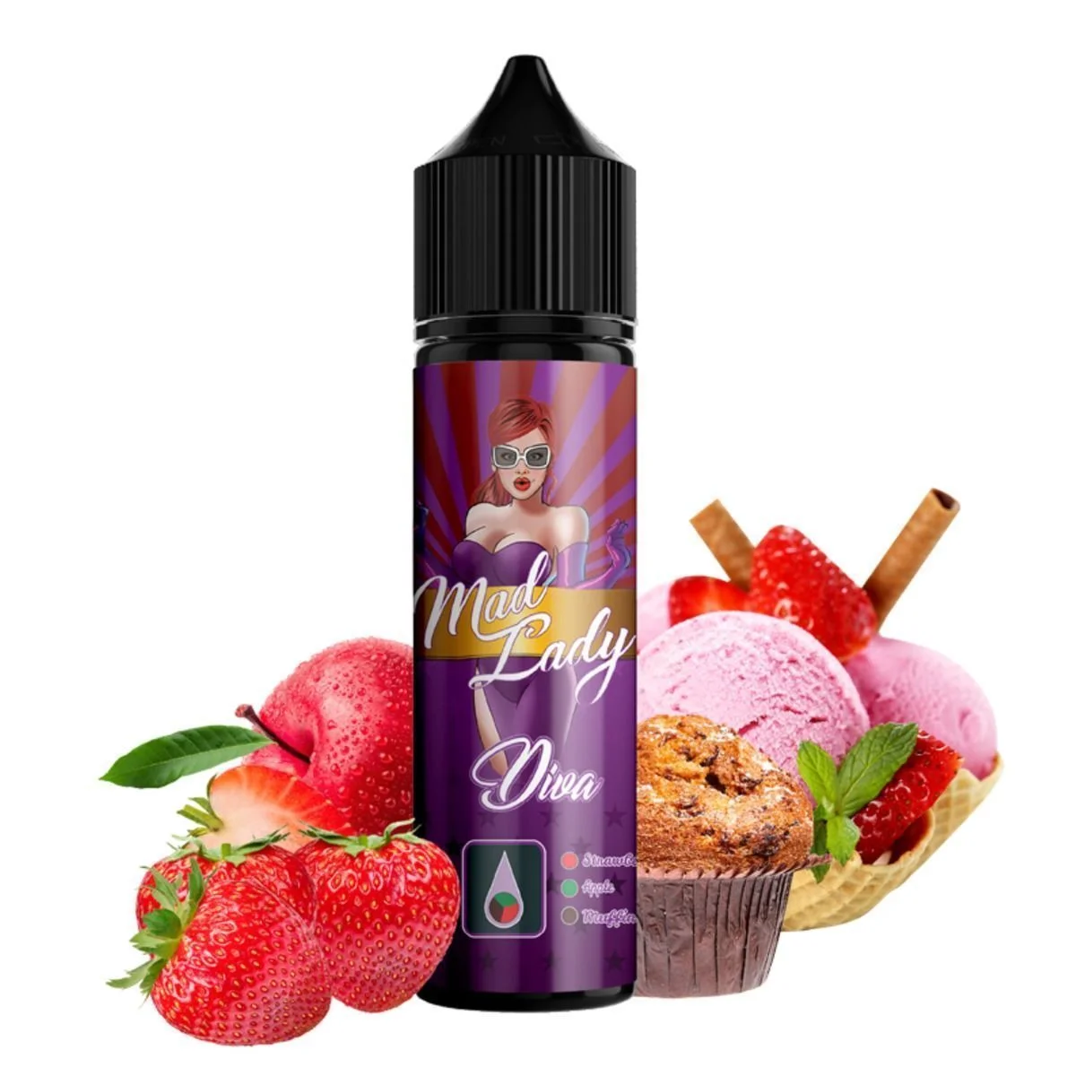 Φωτογραφία προϊόντος: Mad Juice Mad Lady Flavour Shot Diva 60ml