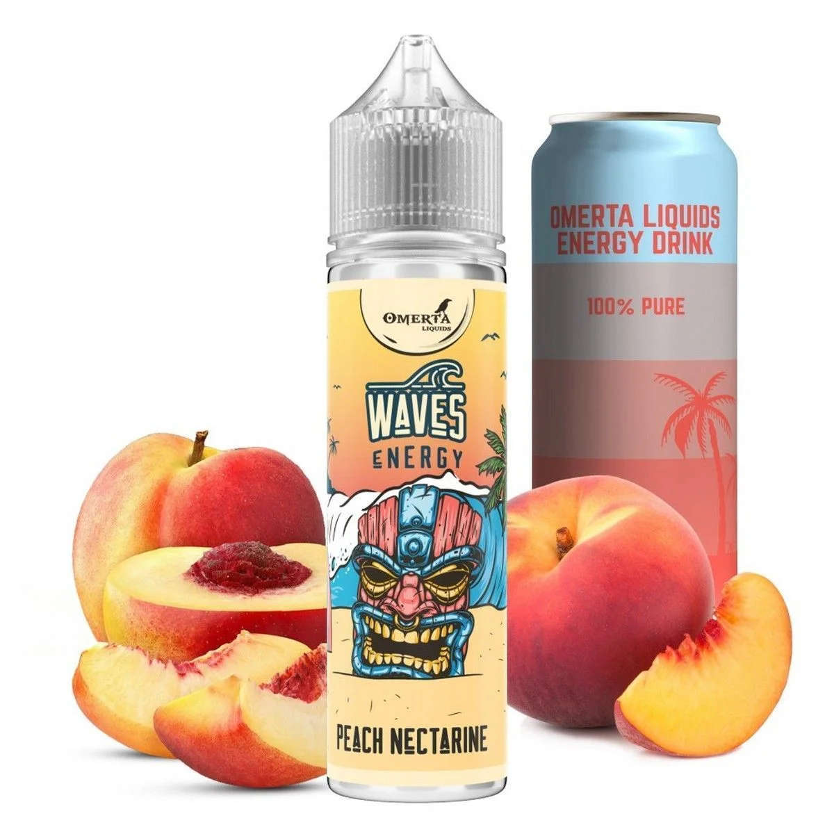 Φωτογραφία προϊόντος: Omerta Waves Energy Flavor Shot Peach Nectarine 15ml/60ml