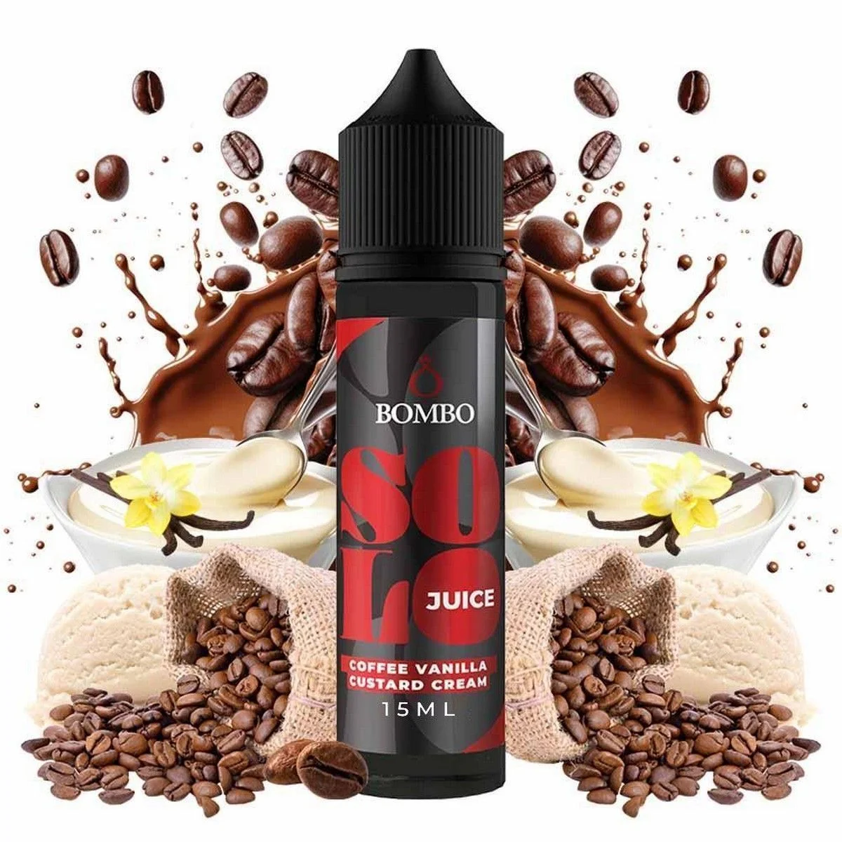 Φωτογραφία προϊόντος: Bombo Solo Juice Flavor Shot Coffee Vanilla Custard Cream 15ml/60ml