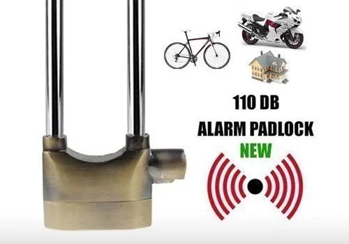 Φωτογραφία προϊόντος: OEM Διπλό Λουκέτο ΑLARM DISC LOCK με συναγερμό 110 dB από Ατσάλι