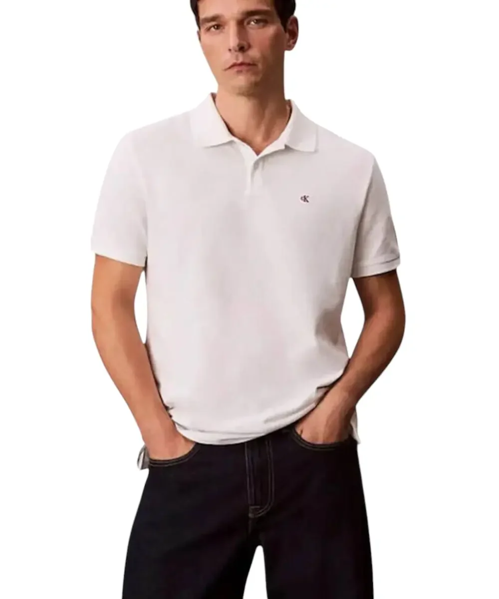 Φωτογραφία προϊόντος: Calvin Klein - Ανδρική Μπλούζα Κοντομάνικη Polo Monogram Pique Plein Air Regular Fit LV040EM269-YAF Λευκό