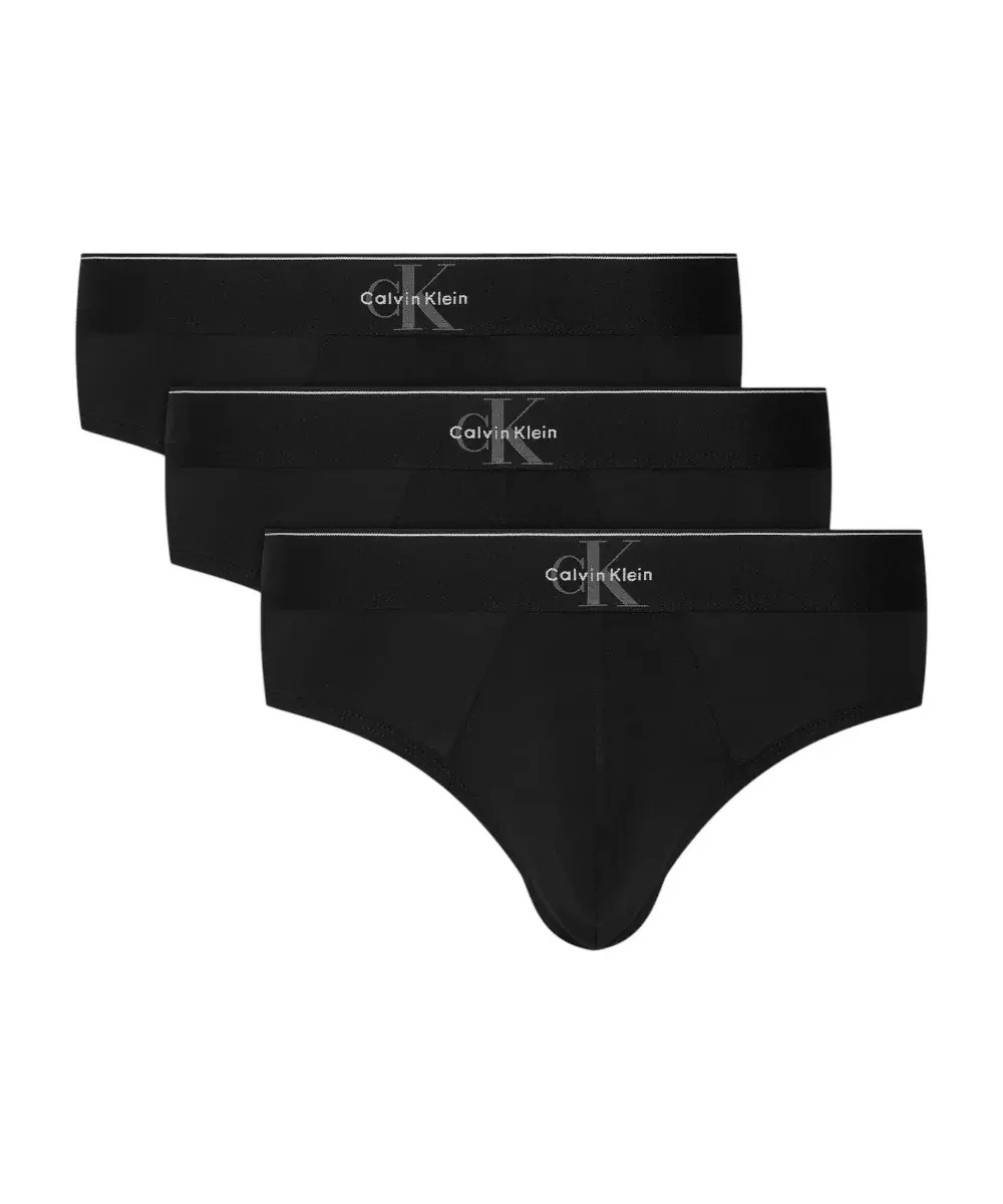 Φωτογραφία προϊόντος: Calvin Klein - Ανδρικά Σλιπ 3Pack Graphic Monogram Cotton Stretch LV00NB4471-UB1 Μαύρο