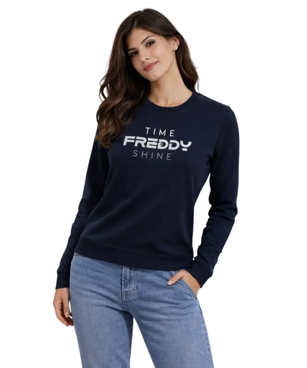 Φωτογραφία προϊόντος: Freddy - Γυναικεία Μπλούζα Φούτερ Time Shine Crew Neck S26WCRS5-B109 Μπλε