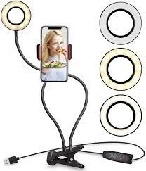 Φωτογραφία προϊόντος: OEM Professional Live Stream Ring Light 9cm Και Βάση Κινητου Με Μεταλλικό Βραχίονα 2 Σε 1