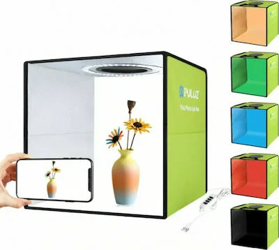 Φωτογραφία προϊόντος: OEM Puluz Photo Box PU5032G Φωτιζόμενο με Πολλαπλά Backround 30x30x30cm