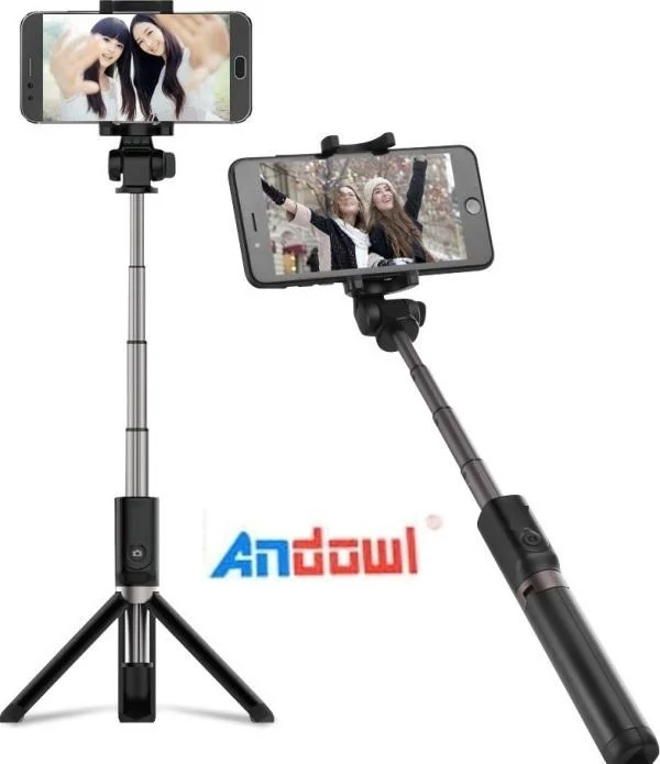 Φωτογραφία προϊόντος: OEM Andowl Q-A60 Selfie Stick Τρίποδο Κινητού με Bluetooth Μαύρο
