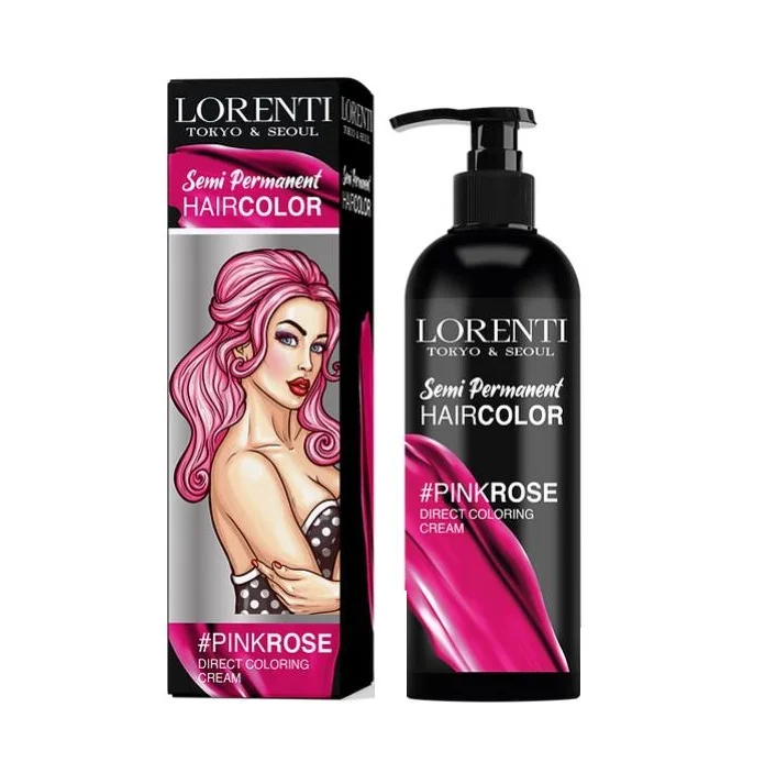 Φωτογραφία προϊόντος: Lorenti Semi-Permanent Hair Color Pink Rose 250ml