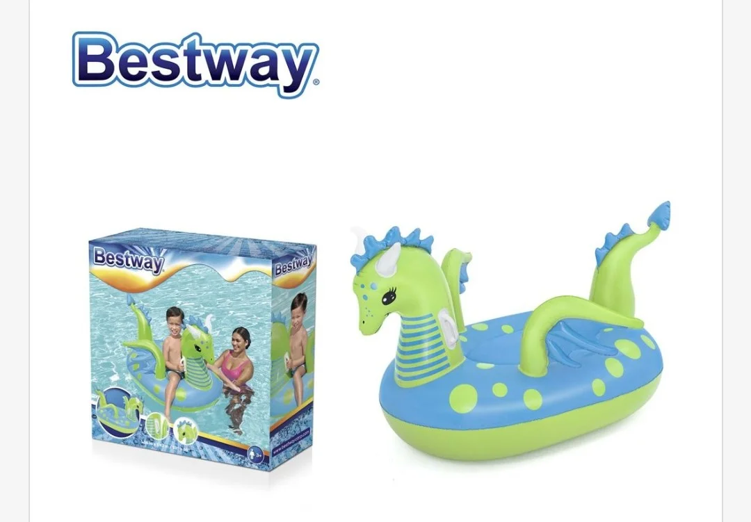 Φωτογραφία προϊόντος: OEM Bestway Ride On Φουσκωτός Δράκος 134x142εκ