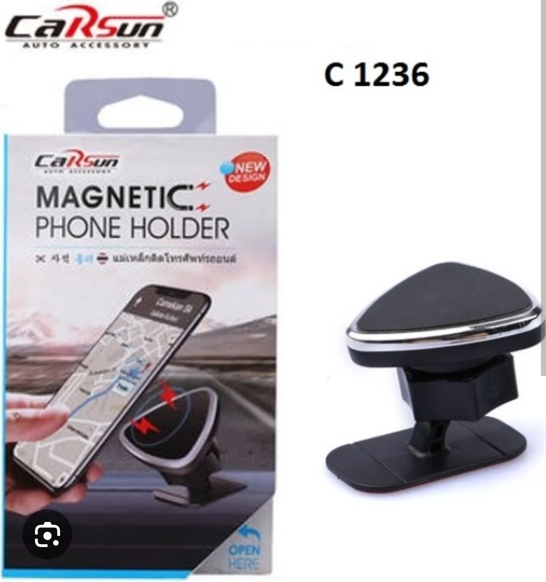 Φωτογραφία προϊόντος: OEM Carsun Βάση Κινητού Αυτοκινήτου C1236 Μαγνητική Τρίγωνη με Μαγνήτη