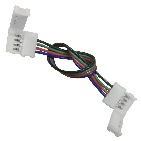 Φωτογραφία προϊόντος: [:el]Διπλός Connector 10mm 15cm Για Ταινία LED RGB 7.2 + 14.4 Watt[:en]Double Connector With Cable 10mm 15cm for LED Strip RGB 7.2 + 14.4 Watt[:]