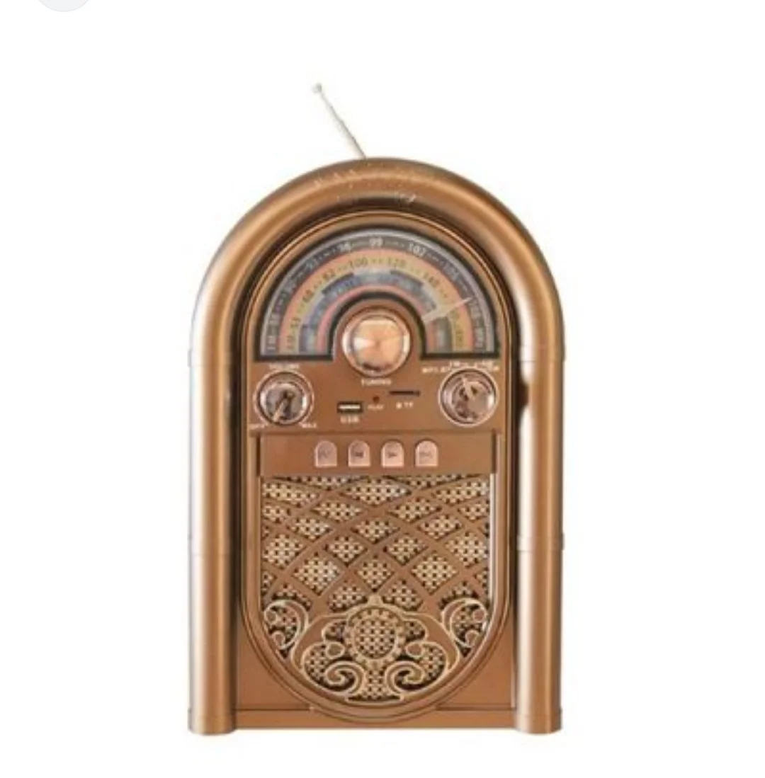Φωτογραφία προϊόντος: OEM Ραδιόφωνο Retro Επιτραπέζιο Επαναφορτιζόμενο με USB Καφέ R-1950BTL