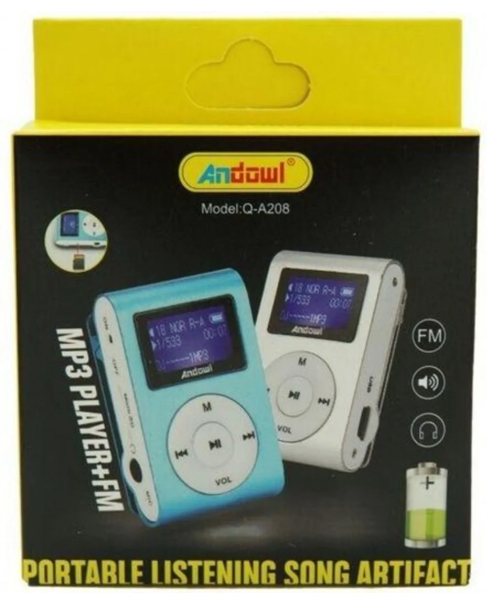 Φωτογραφία προϊόντος: OEM Επαναφορτιζόμενο MP3 player με οθόνη LCD Andowl Q-A208 μαύρο