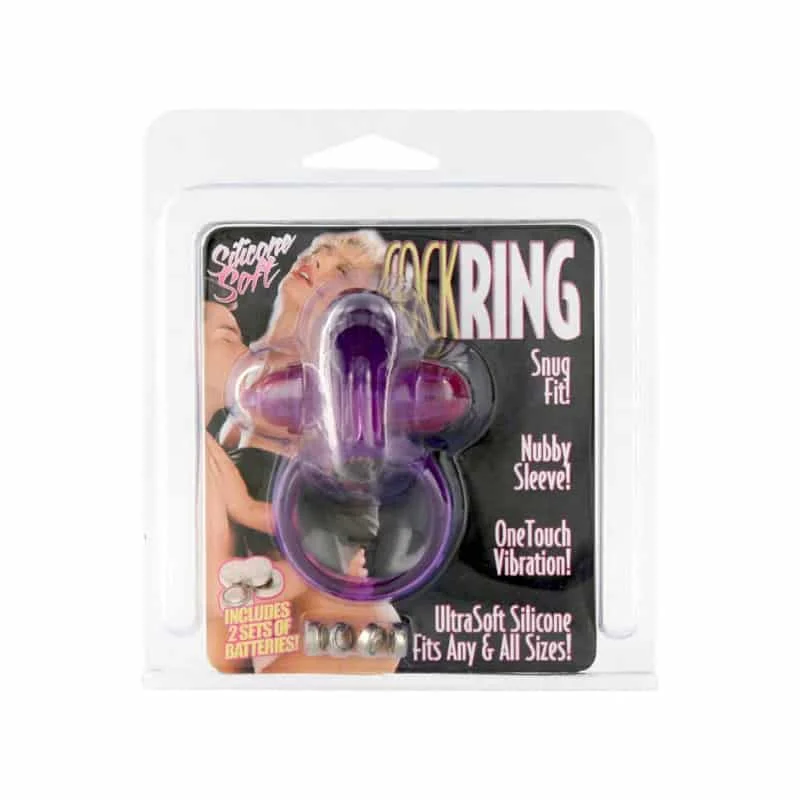 Φωτογραφία προϊόντος: SEVENCREATIONS Rabbit Silicone Vibrating Cockring Purple