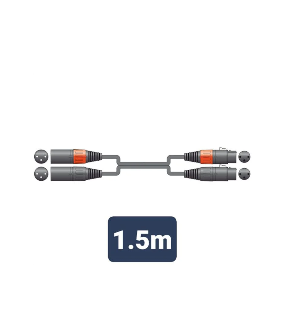 Φωτογραφία προϊόντος: Citronic 2XF-2XM150 Καλώδιο Ήχου 2 x XLR Female - 2 x XLR Male 1.5m
