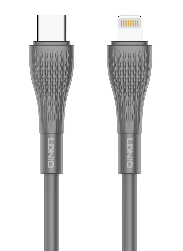 Φωτογραφία προϊόντος: LDNIO καλώδιο Lightning σε USB-C LC671I, 30W PD, 1m, γκρι