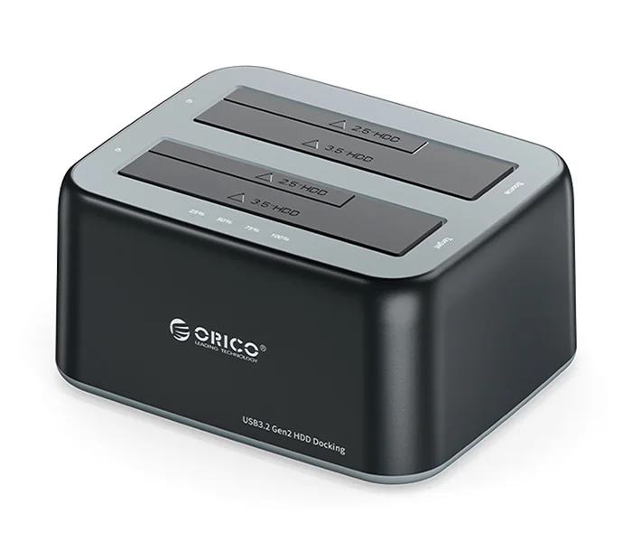 Φωτογραφία προϊόντος: ORICO docking station 6829C3, 2x 2.5/3.5+#34; HDD/SSD, 10Gbps, μαύρο