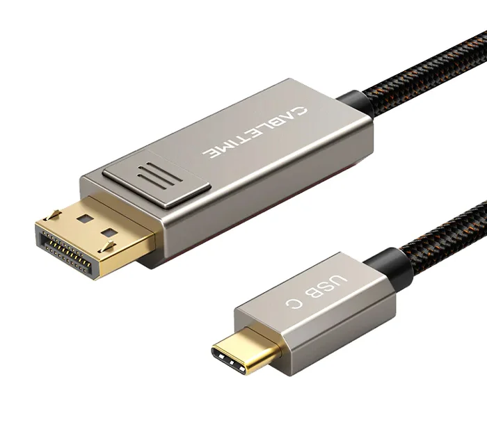 Φωτογραφία προϊόντος: CABLETIME καλώδιο USB-C σε DisplayPort CT-CBD8K, 8K/60Hz, 2m, μαύρο