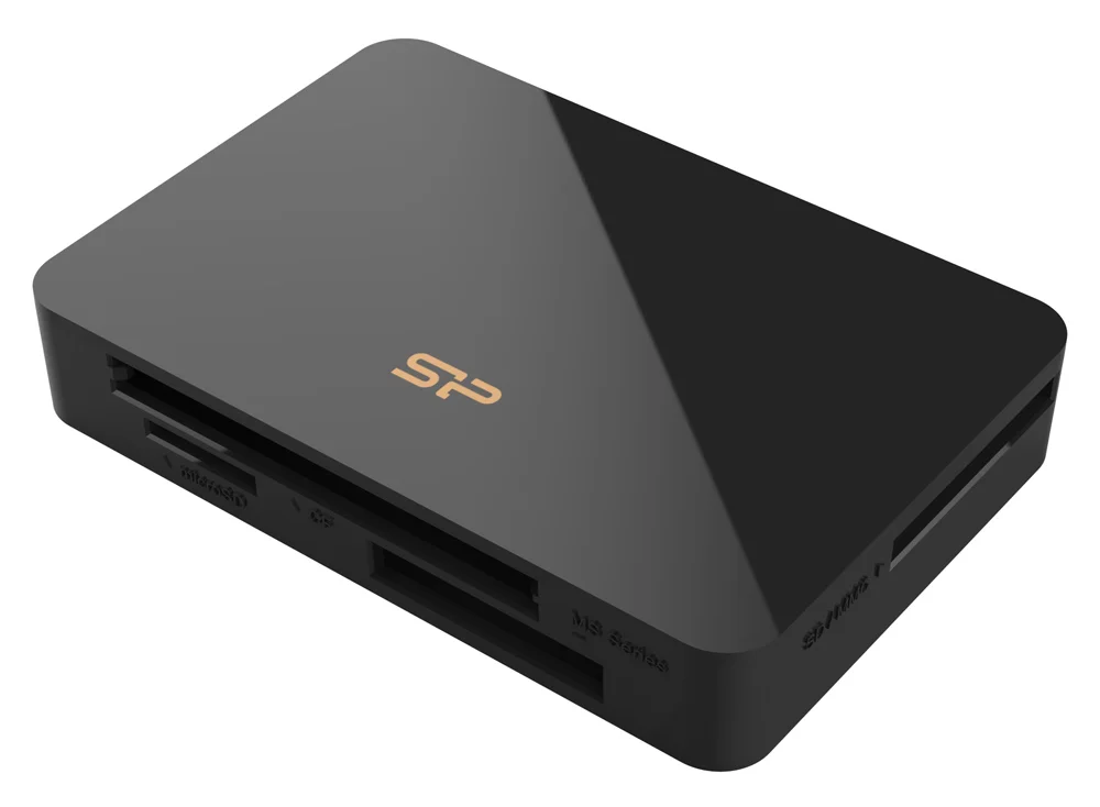 Φωτογραφία προϊόντος: SILICON POWER card reader U3 για SD/microSD/MMC/CF/MS, USB 3.2, μαύρο