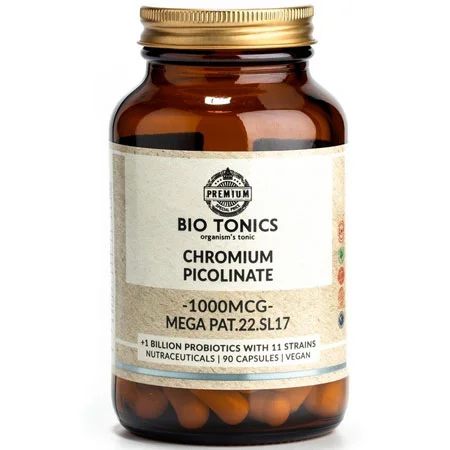 Φωτογραφία προϊόντος: Chromium Picolinate (Mega Pat.22.SL17) 1000 mcg 90 veg. caps BioTonics