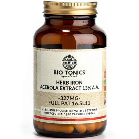Φωτογραφία προϊόντος: Herb Iron Acerola (Full Pat.16.SL11) 327 mg 90 veg. caps BioTonics